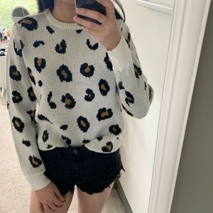 Animal print sweater